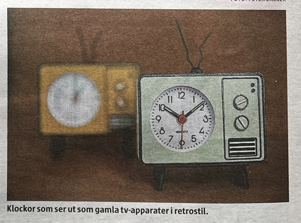 Retro TV clock